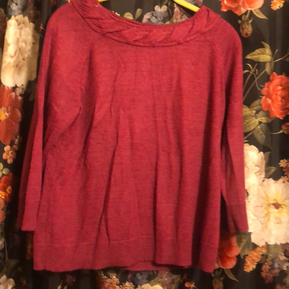 Dark Red twisted neck Sweater